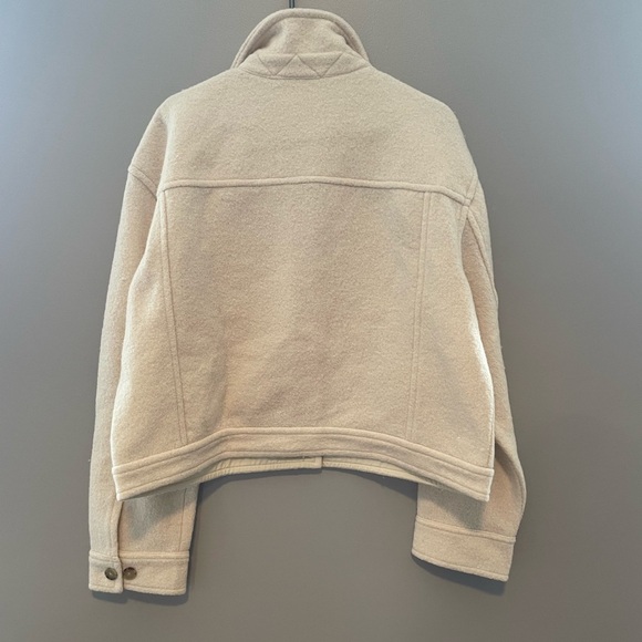 NWT Wilfred Ganna Cropped Jacket XL Heather Light Oatmeal - Picture 6 of 7